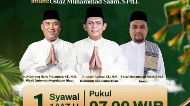 Mau Salat Idulfitri Bareng Gubernur Kepri? Catat Lokasi dan Jadwalnya